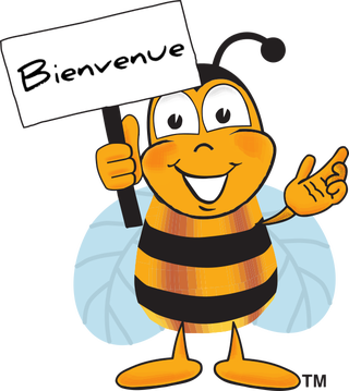 abeille pancarte bienvenue